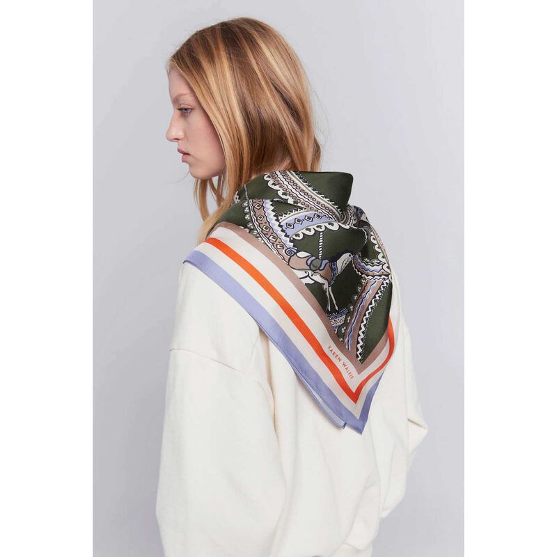 Karen Walker Carousel Classic Silk Scarf image number 1